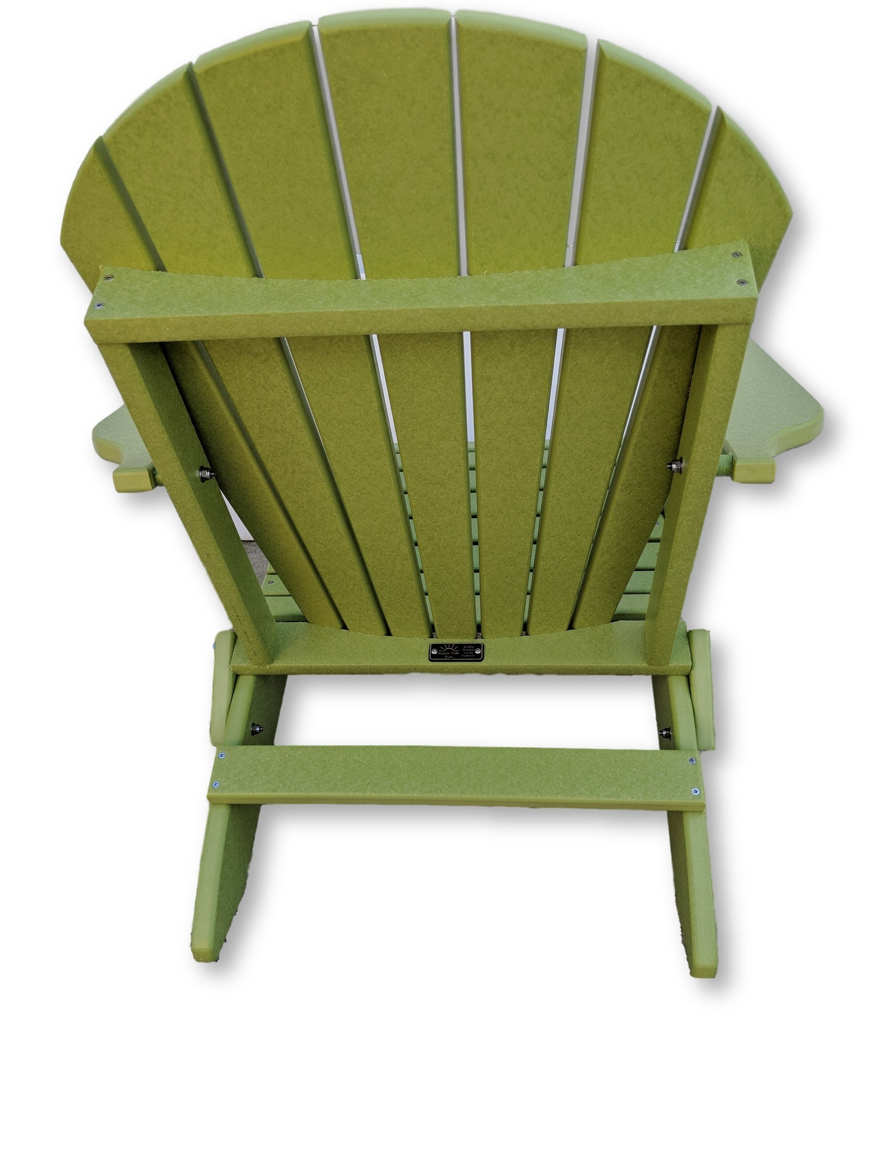 Lime Green Folding Adirondack Chair with Cup Holders