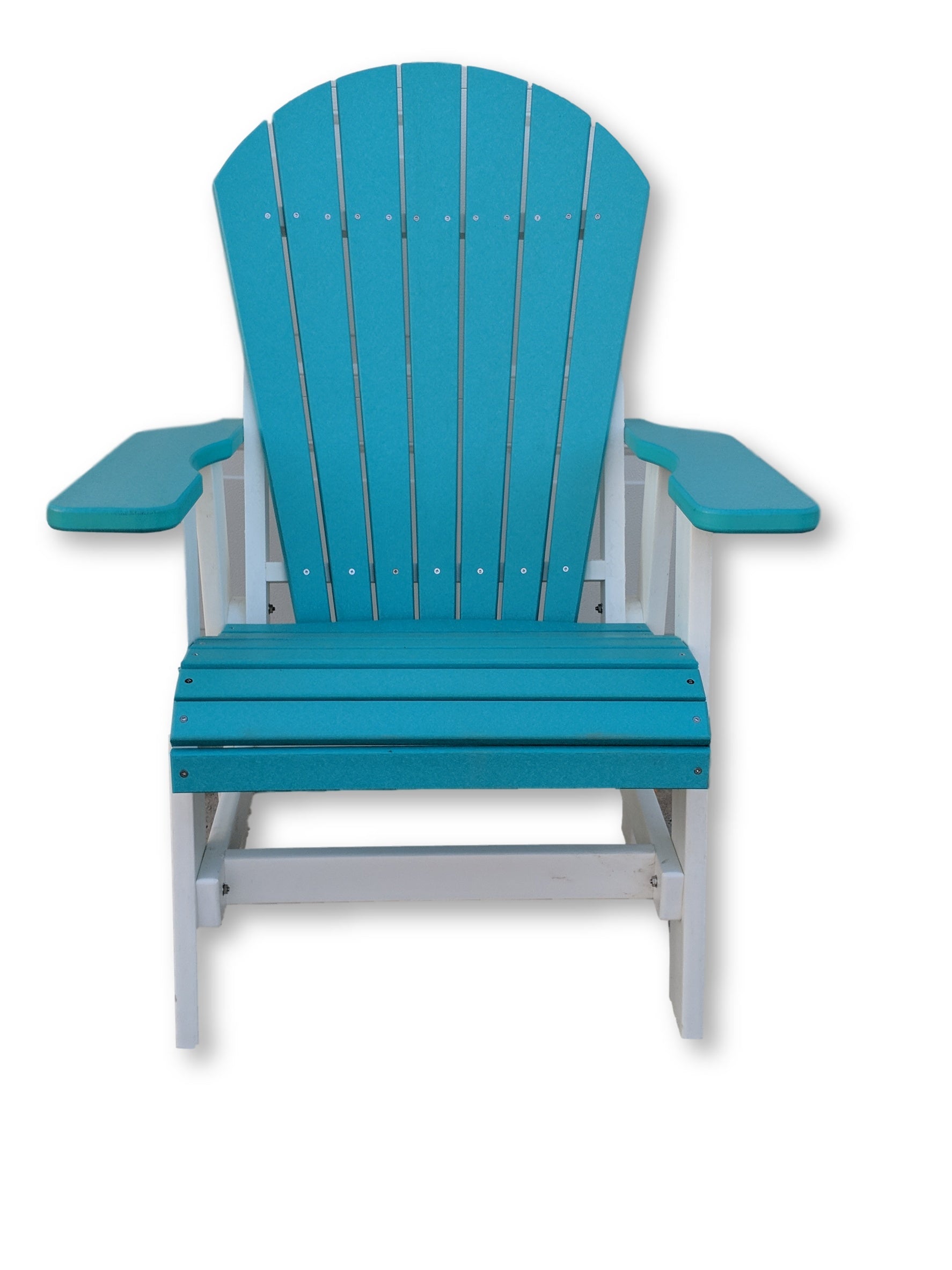 Aruba Blue and White Folding Adirondack Chair(No Cup Holders)