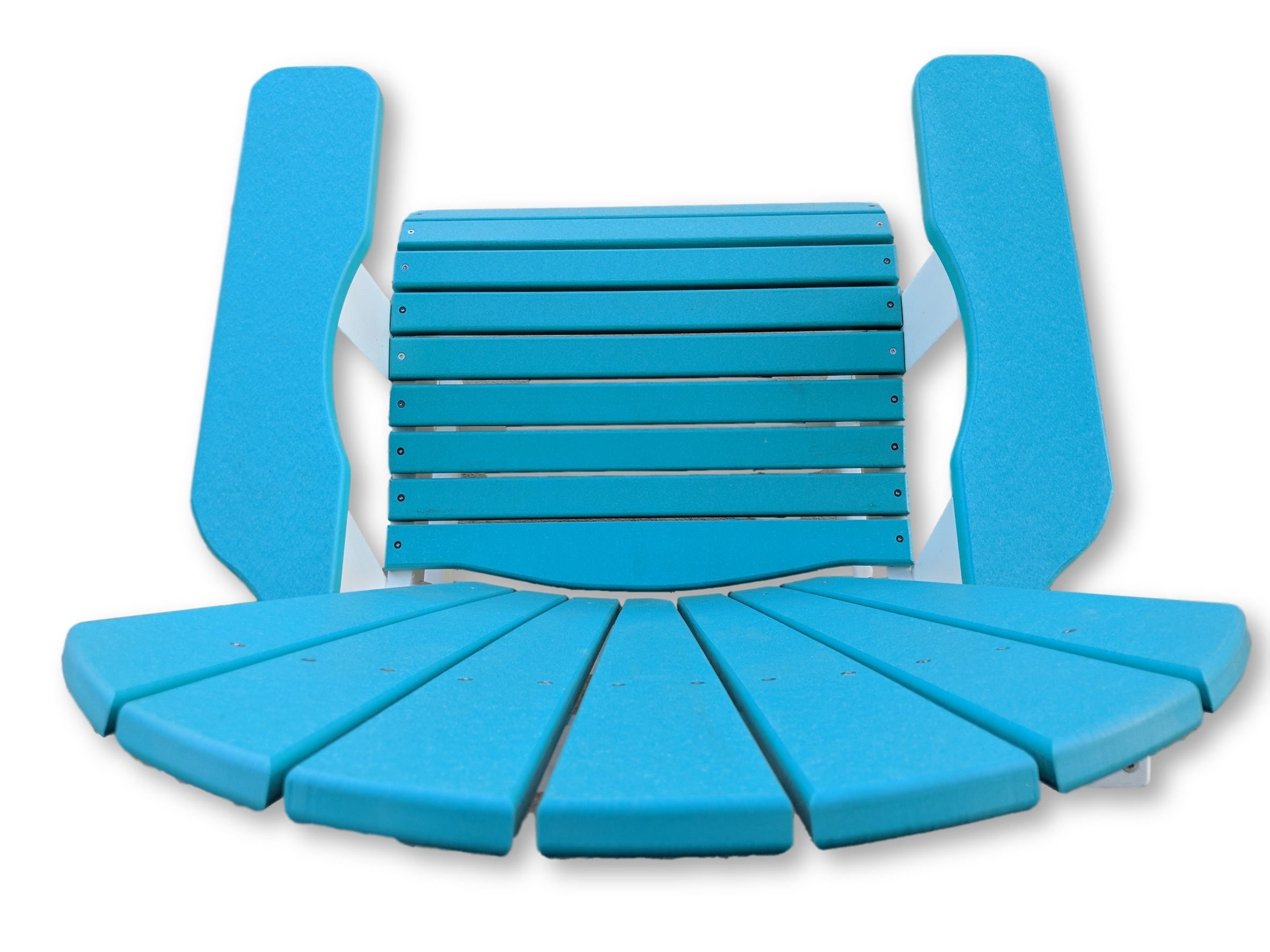 Aruba Blue and White Folding Adirondack Chair(No Cup Holders)