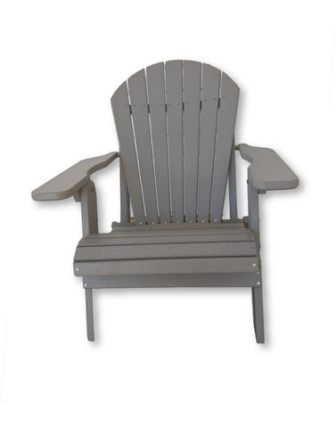 Dove Gray Folding Adirondack Chair(No Cup Holders)