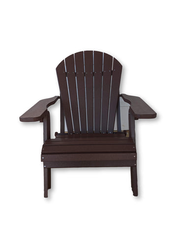 Tudor Brown Folding Adirondack Chair(No Cup Holders)
