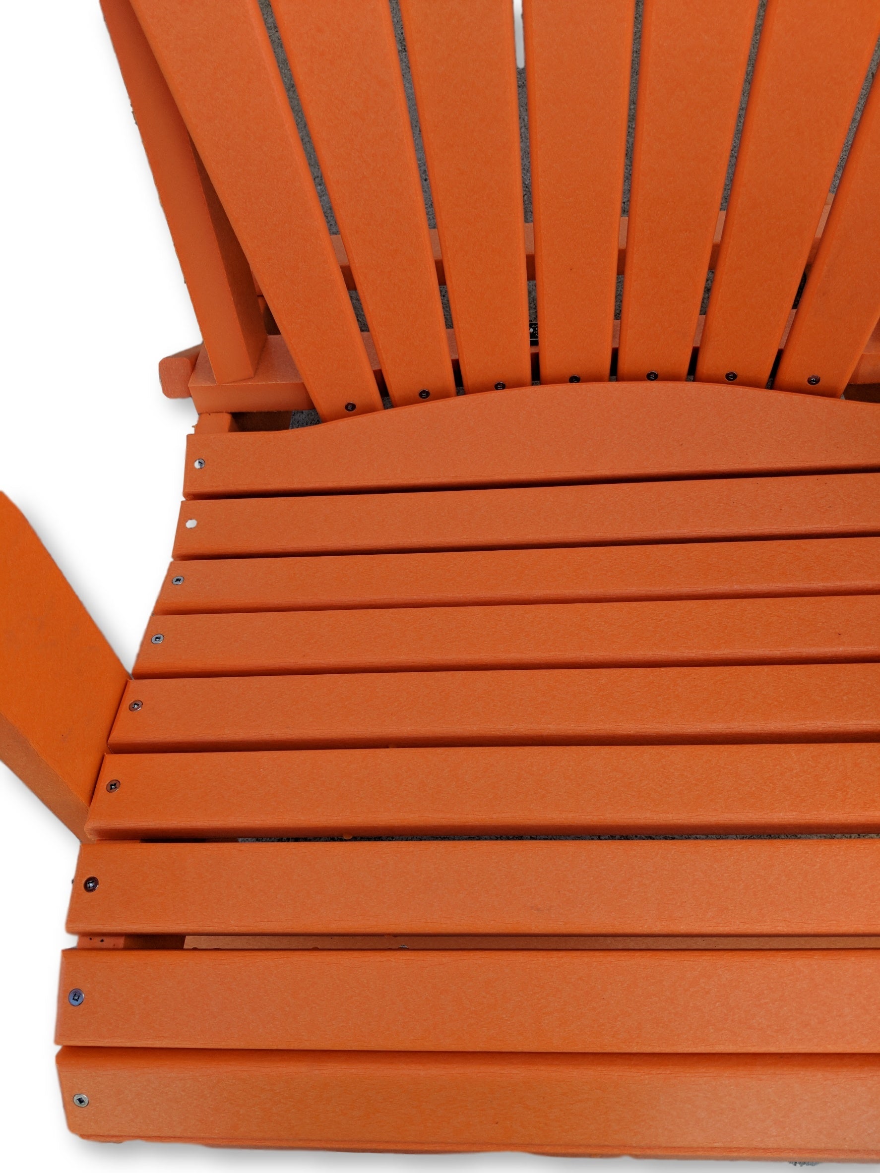 Orange Folding Adirondack Chair with Cup Holders