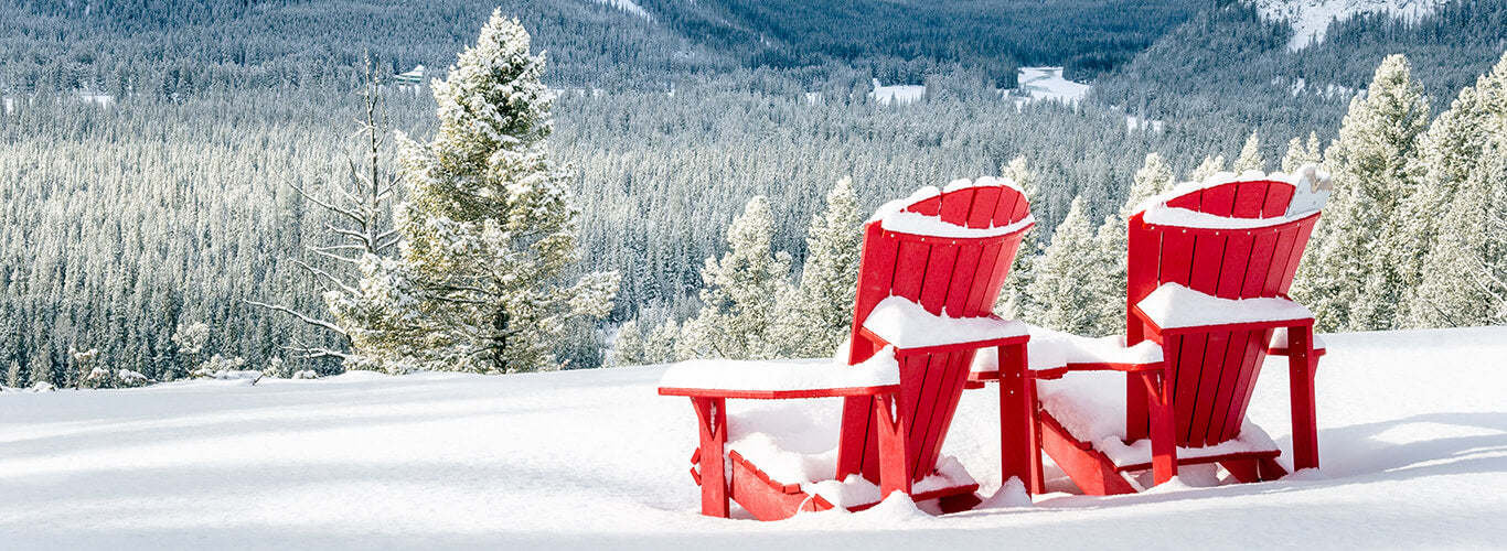 chair in snow
